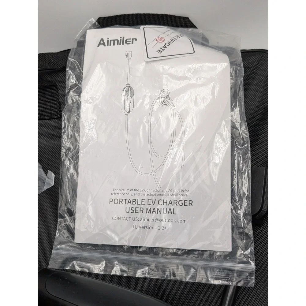AIMILER Level 1 / 2 EV Charger 32A‎ 25ft J1772 Plug WiFi APP 240V Open Box